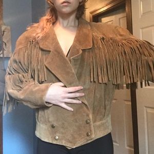 Suede fringe jacket